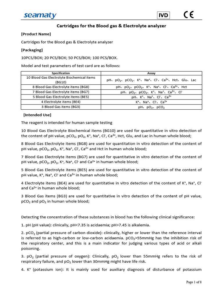 4. IFU Insert | PDF | Redox | Sodium