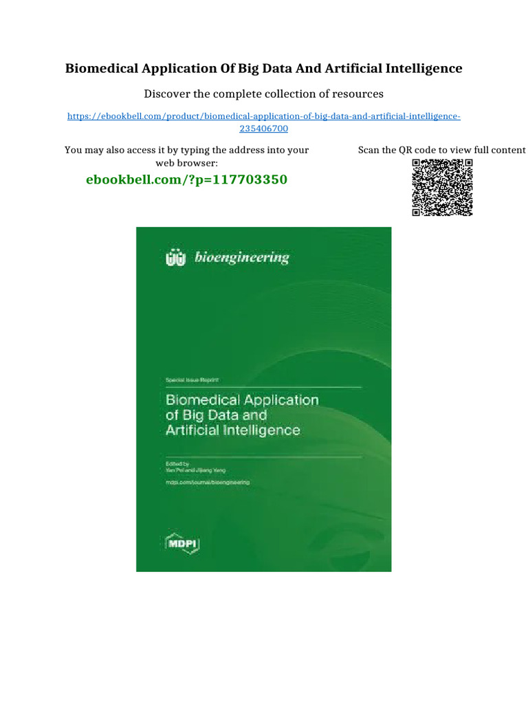 Biomedical Application of Big Data and Artificial Intelligence Complete ...