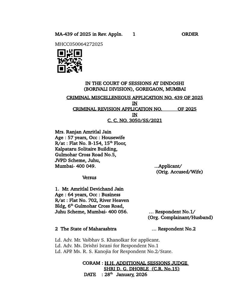 MHCC050064272025 1 2026-01-28 | PDF | Judgment (Law) | Separation Of Powers