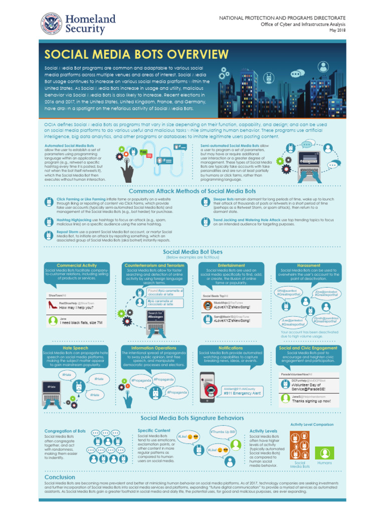 19 0717 Cisa Social Media Bots Overview | PDF | Internet Bot | Social Media