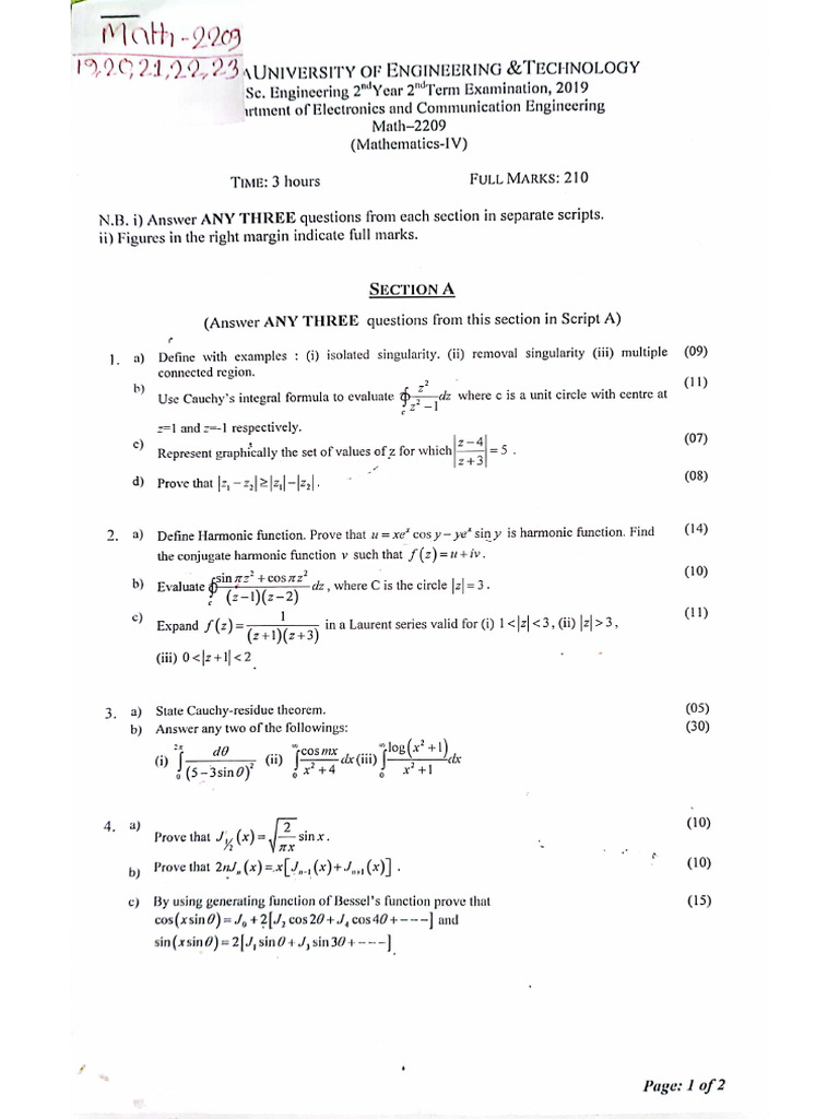 Math 2209 QB | PDF