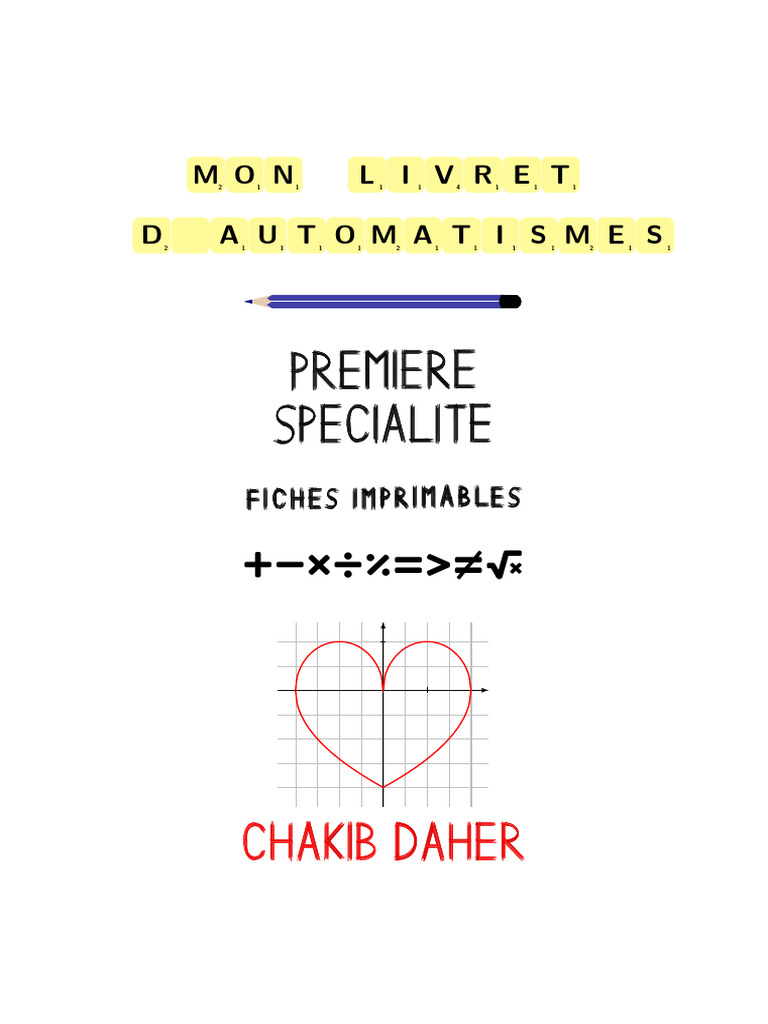 Livret D'automatisme 1ère Spé | PDF