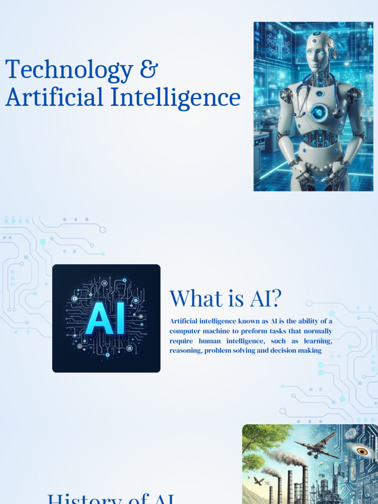 Technology & Artificial Intelligence Presentation | PDF | Artificial ...