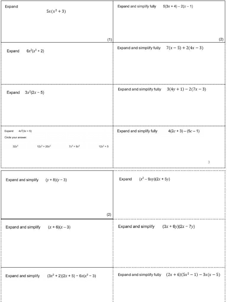 ALGEBRA Booklet GCSE Maths Higher | PDF
