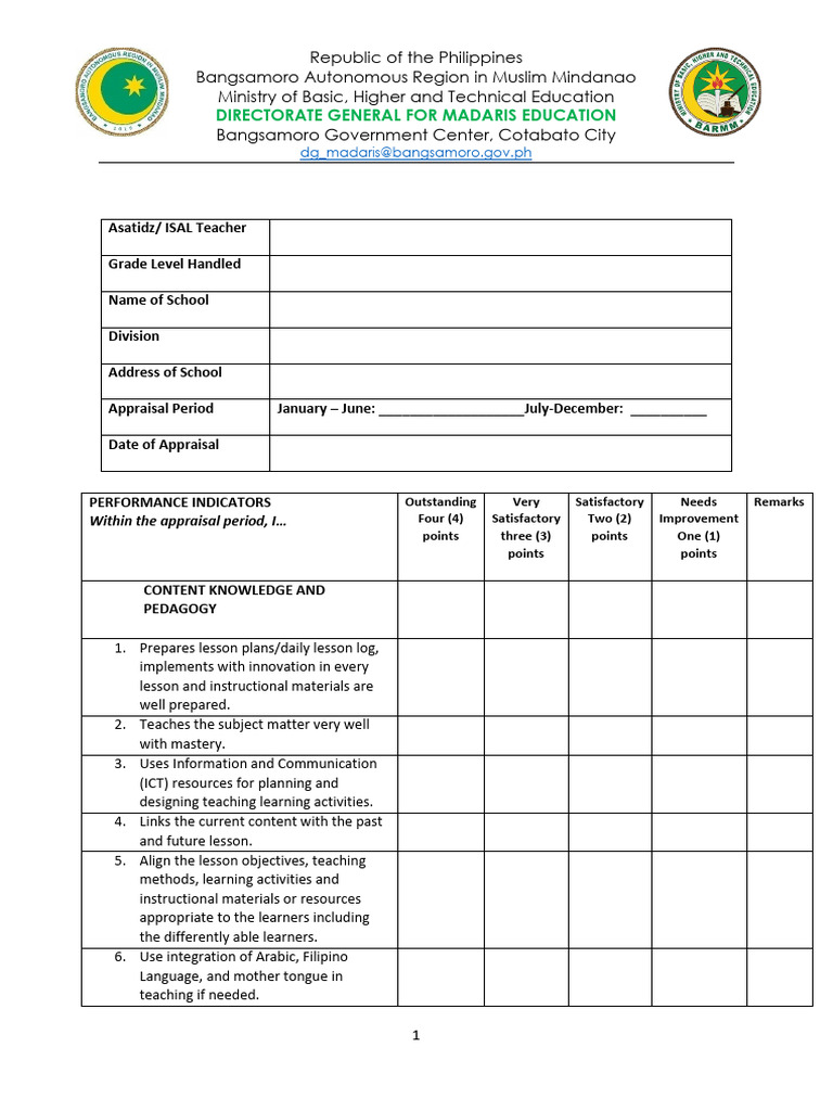 Assessment Tools for ISAL Version 2.0 | PDF | Educational Assessment ...
