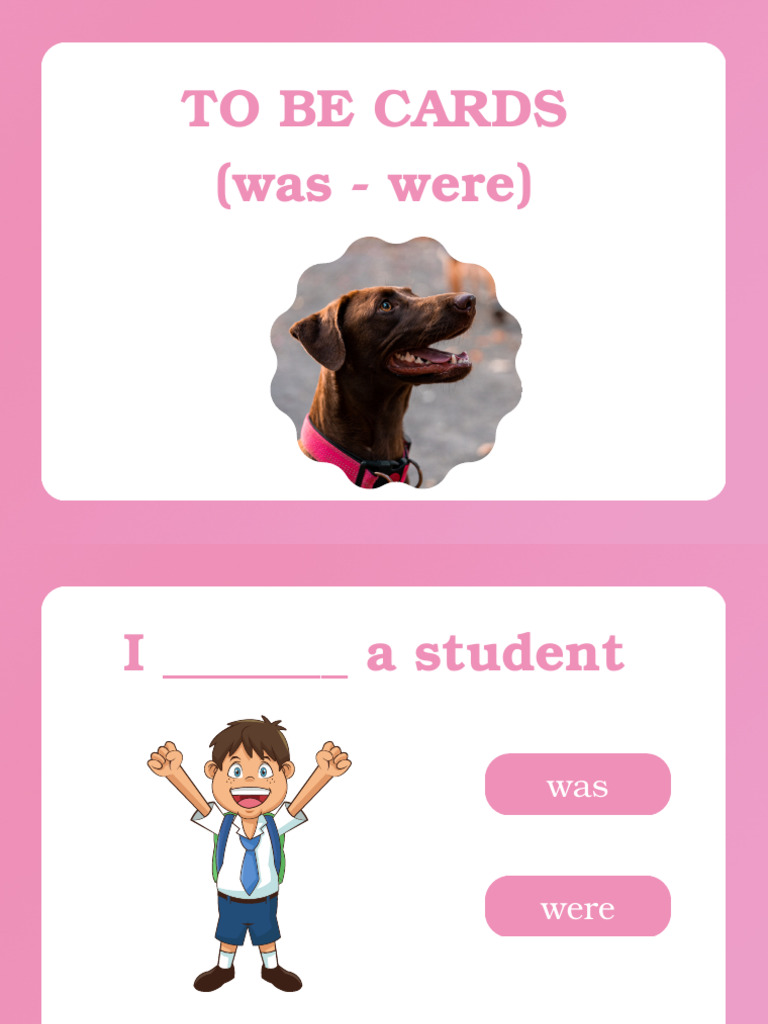 To Be Cards (Was - Were) (1) | PDF