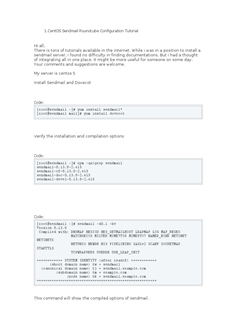 centos sendmail 設定 | sendmail バージョン確認 – SGMW