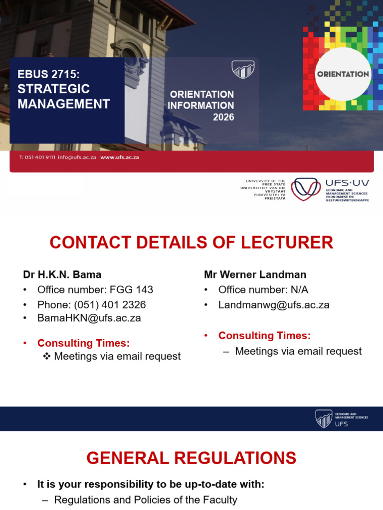 EBUS 2715 Orientation 2026 - BFN | PDF | Strategic Management | Plagiarism