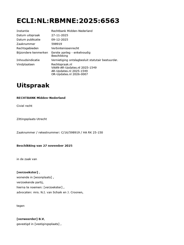 Ecli NL Rbmne 2025 6563 | PDF