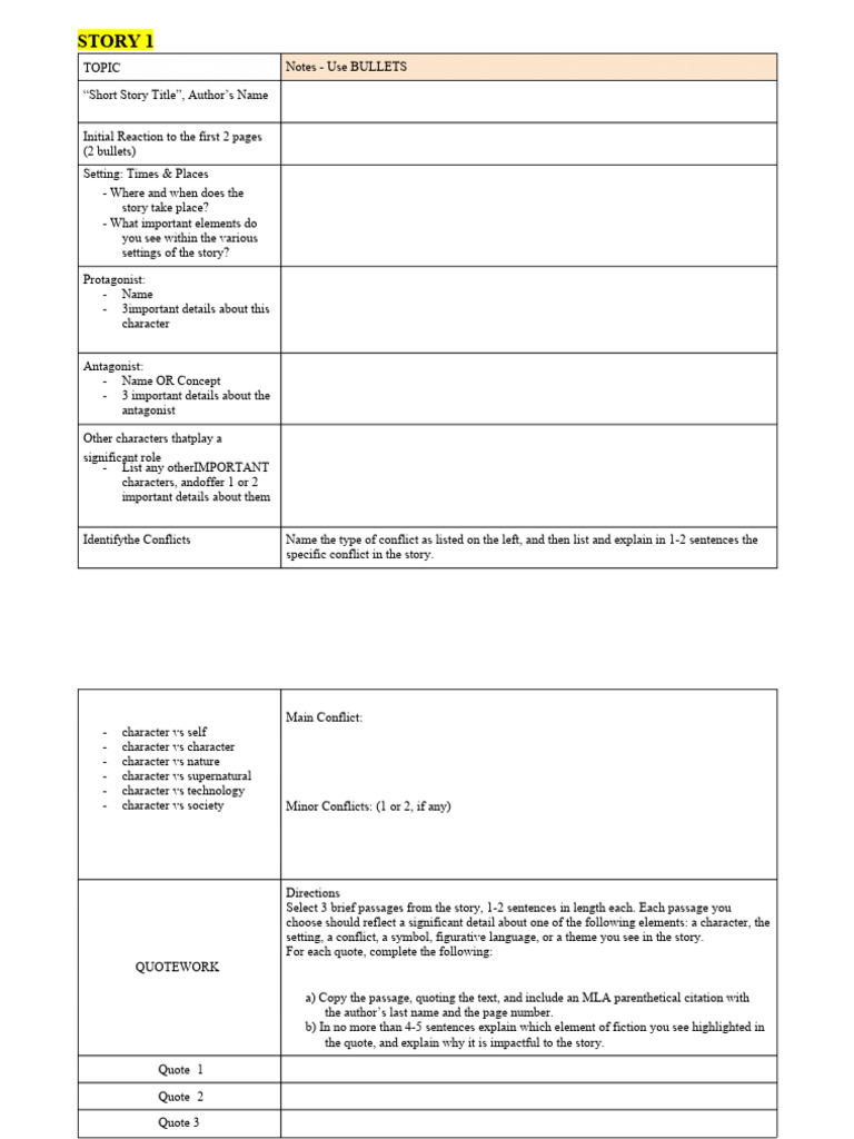 Reading Notes Template PDF | PDF