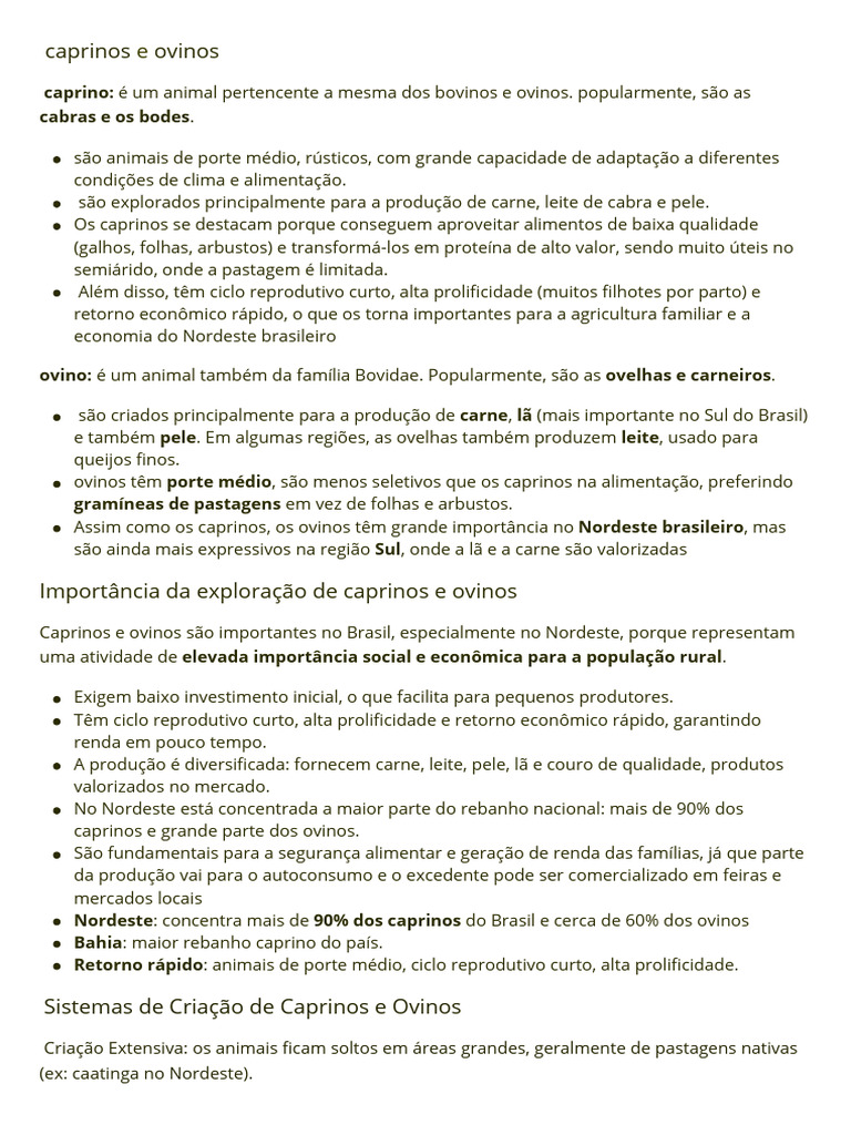 Prova Resumi 1 Cap e Ov | PDF | Bode | Ovelhas