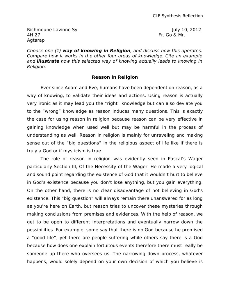 Synthesising reflection picture