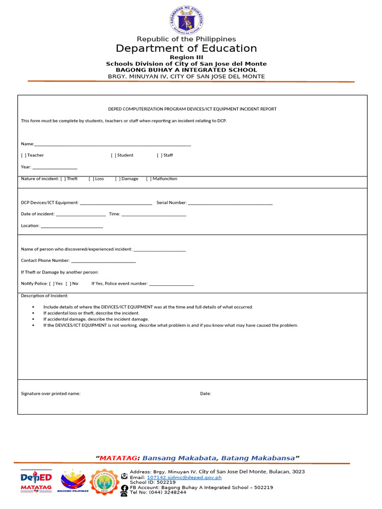 DCP Incident Report | PDF