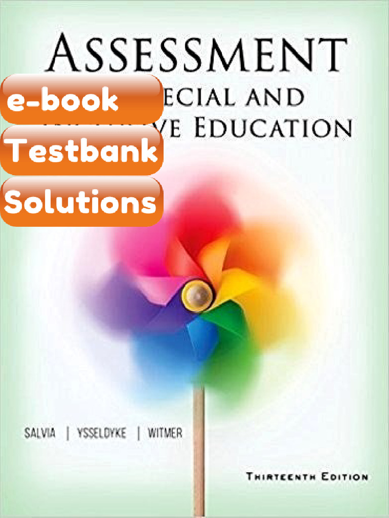 Testbank Assessment in Special and Inclusive Education 13th Edition ...