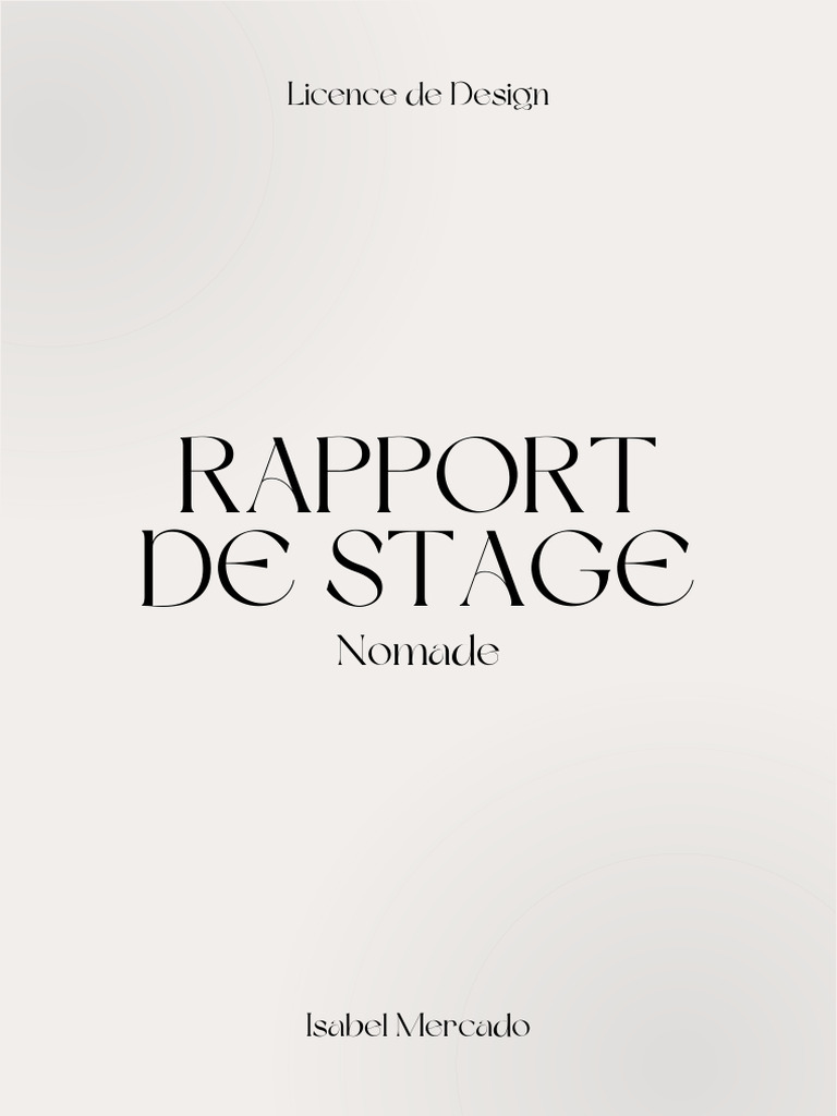 Beige Minimaliste Rapport de Stage Document | PDF