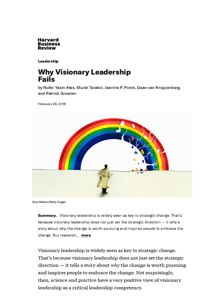 Why Visionary Leadership Fails | PDF | Leadership | Analytics