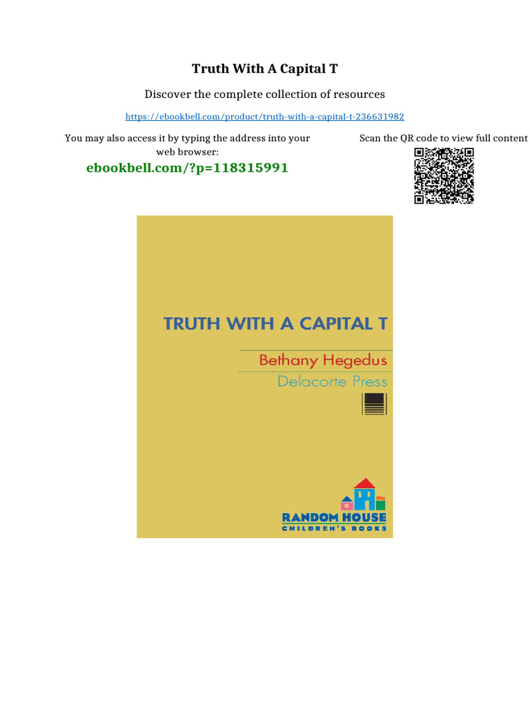 Truth With A Capital T Full Chapters Included | PDF | Copyright ...