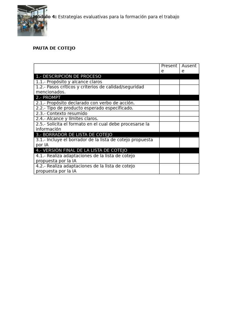 Mod04 5ejercicio Individual Cotejo | PDF