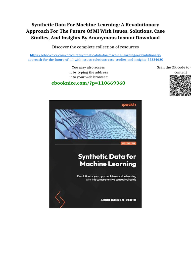 Synthetic Data for Machine Learning: A revolutionary approach for the ...