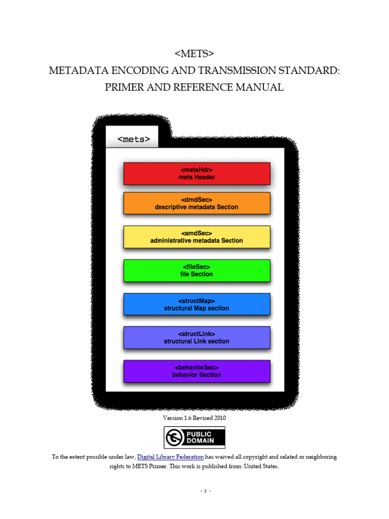 Mets Primer | PDF | Metadata | Xml