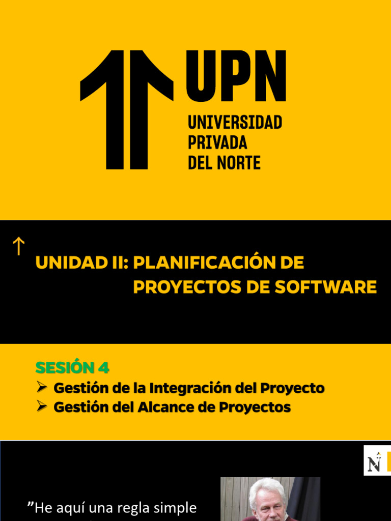 UPN_APS_Semana 4 - Gestion de La Integracion - Gestion Del Alcance de ...