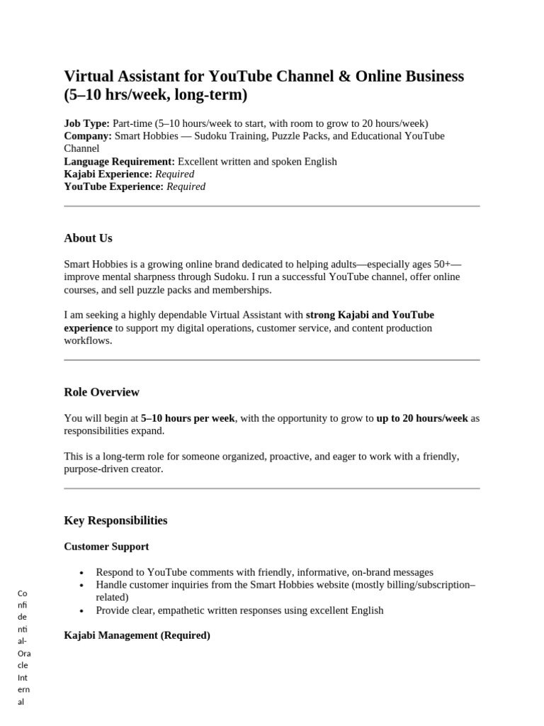 Virtual Assistant Request 24 Nov 25 | PDF | You Tube | Software