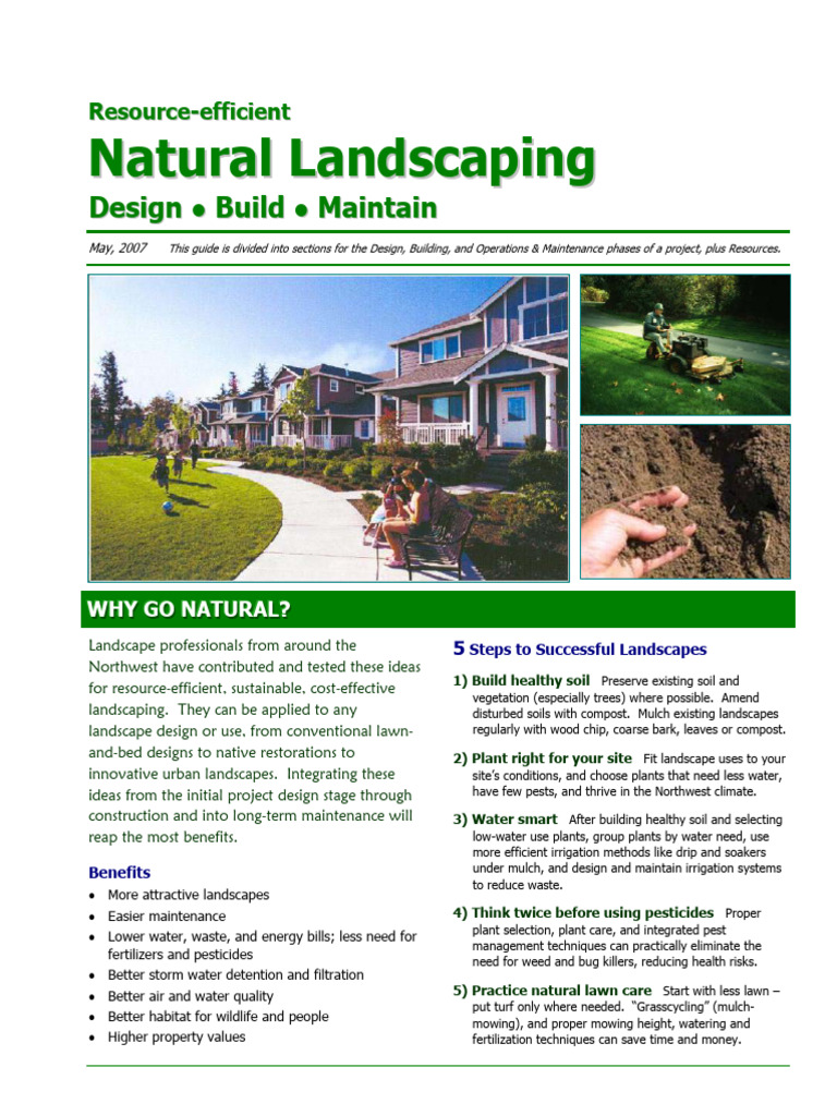 Natural Landscaping Guidelines | PDF | Mulch | Lawn