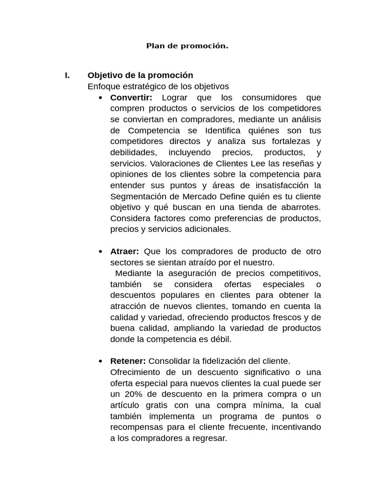 Plan de Promoción | PDF | Publicidad digital | Los consumidores