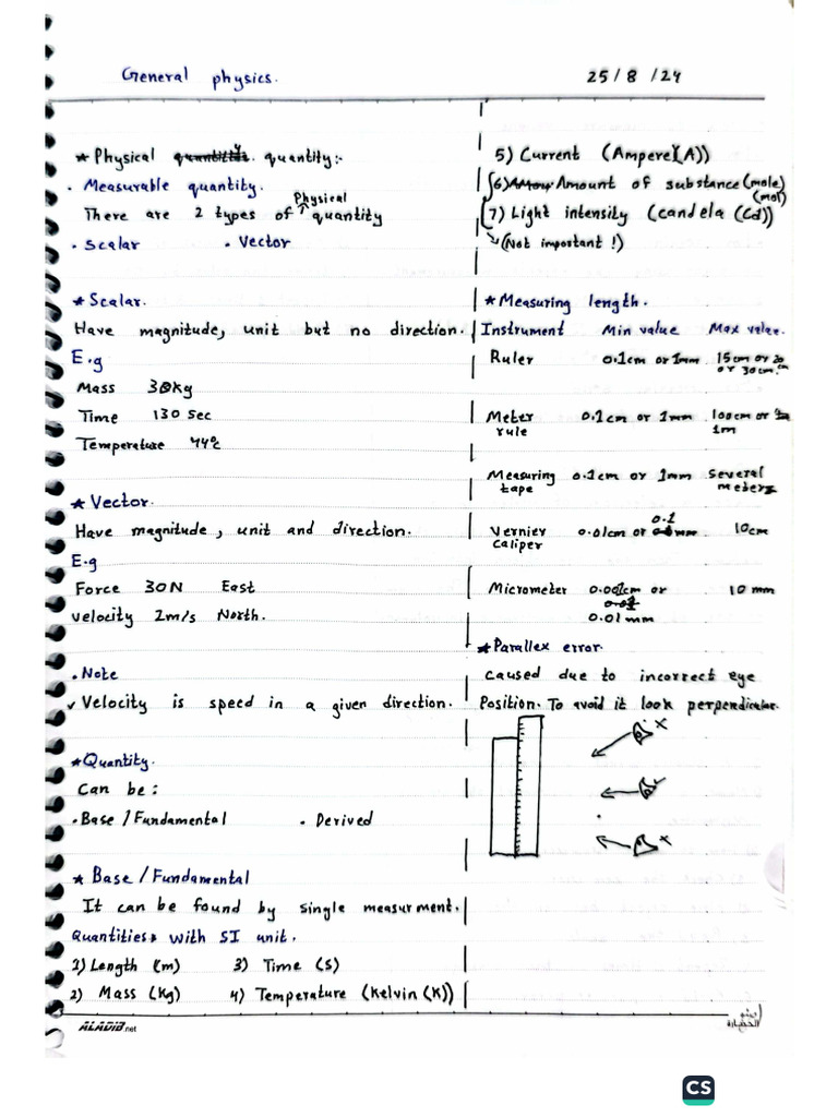 Physics Notes | PDF