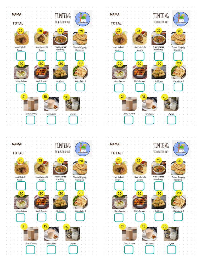 Menu Kamis | PDF