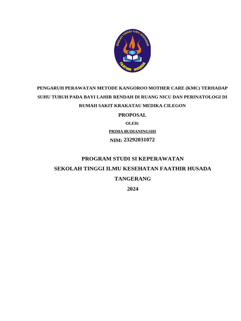 PROOPOSAL Prima Budianingsih Revisii One | PDF