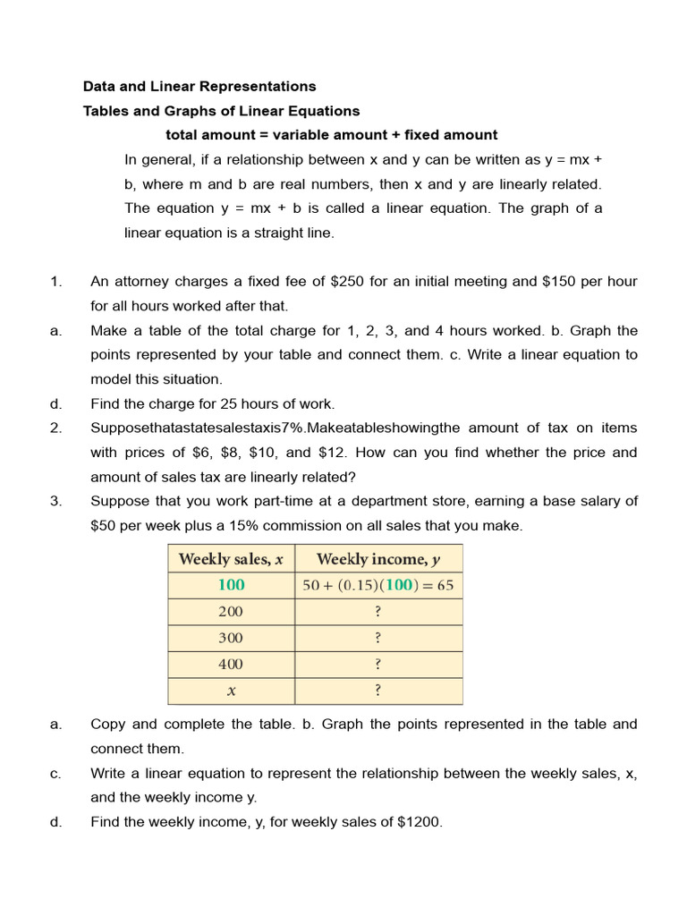 Data and Linear Representations - 2 | PDF | Quadratic Equation | Algebra