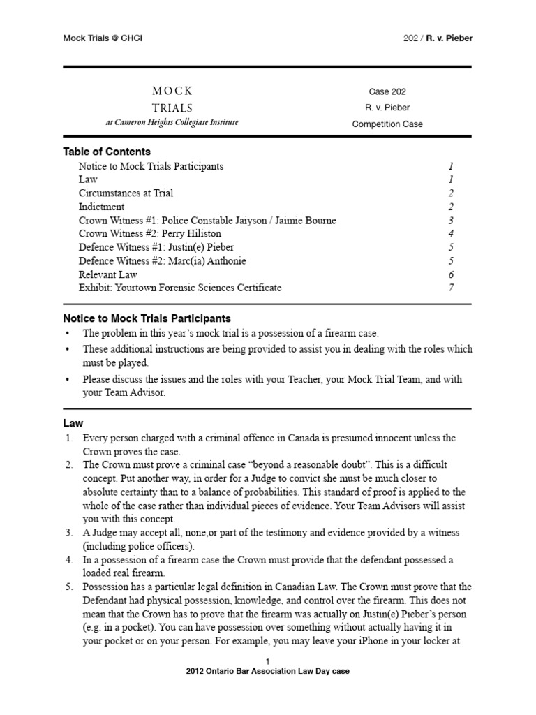 R. v. Pieber Normal | PDF | Burden Of Proof (Law) | Public Law