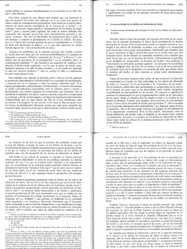 ROXIN, Claus. Autoría y dominio del hecho. Editorial Marcial Pons. 2000 ...