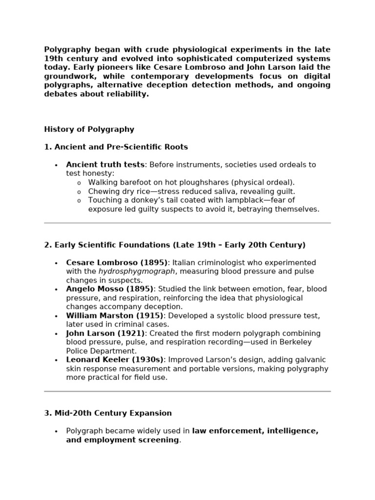Polygraphy Prelims Topic 2026 | PDF | Polygraph