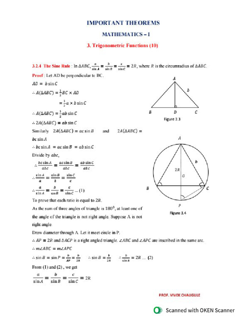 Mathmatics Theorems and Solution Class 12 | PDF