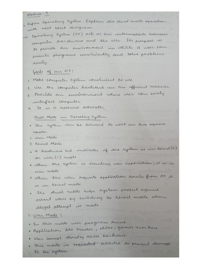 Module 1 2 Os | PDF