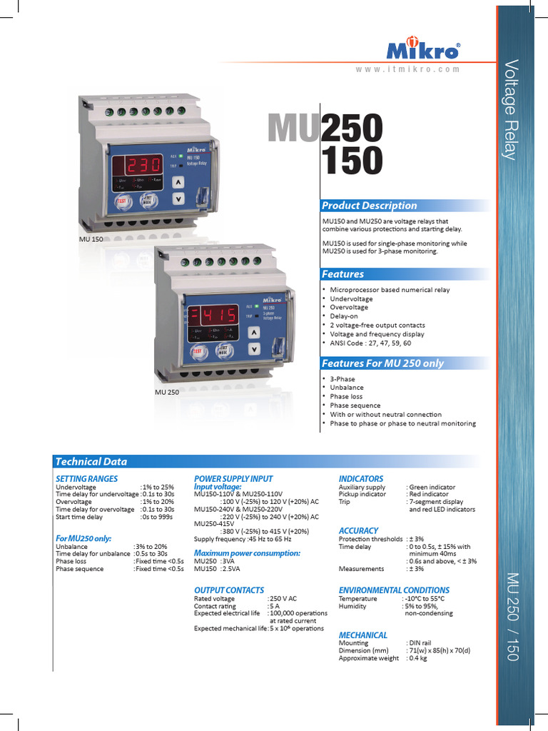 Mu250 150 | PDF | Electromagnetism | Power Engineering