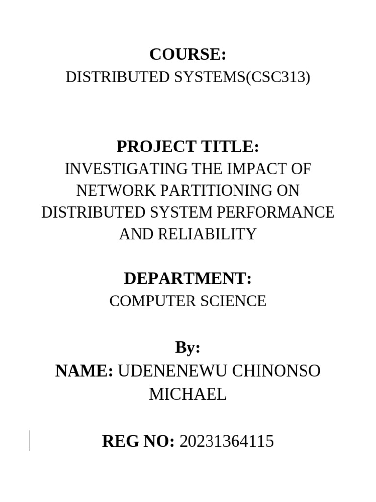 Term Paper Draft | PDF | Distributed Computing | Computer Network