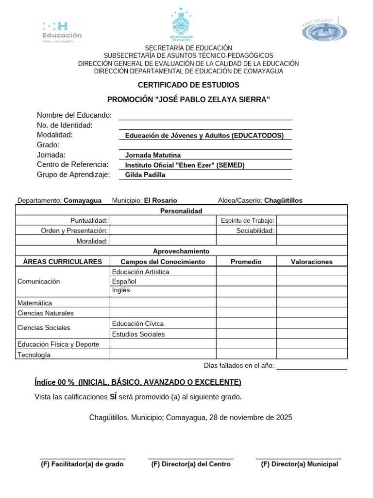 Certificado III Ciclo 2025 Educatodos | PDF