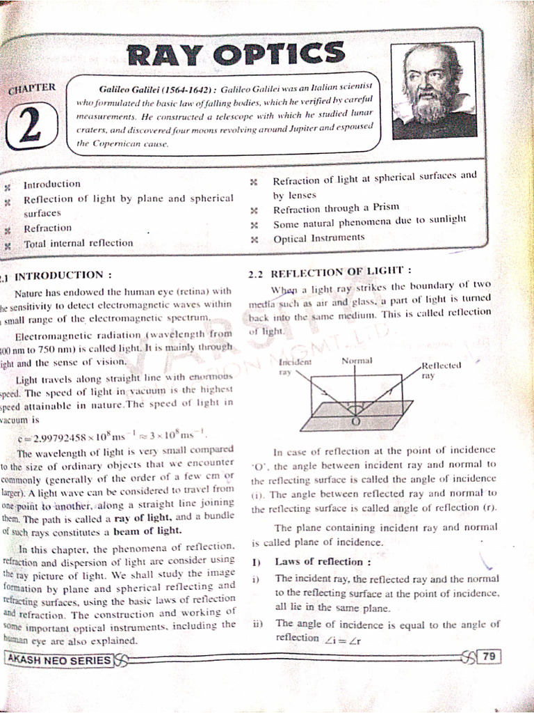 Ray Optics Physics | PDF
