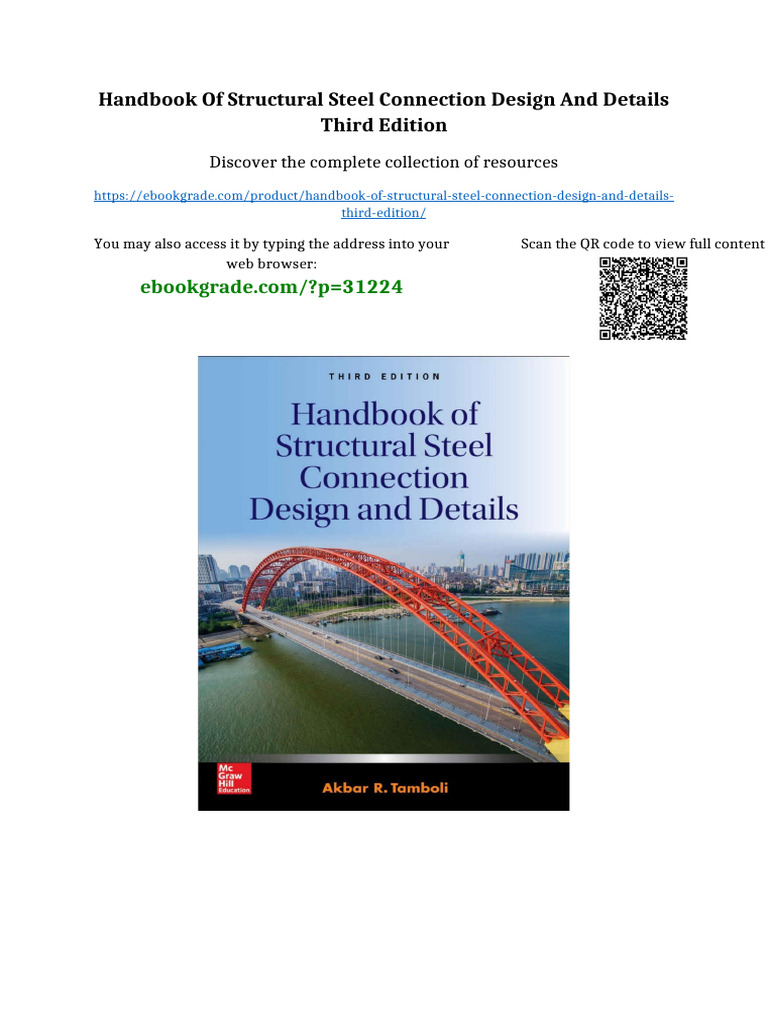 Handbook of Structural Steel Connection Design and Details Third ...