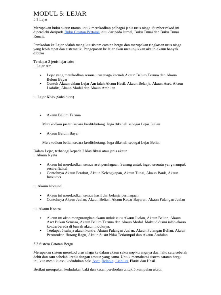 Modul 5 Lejar | PDF