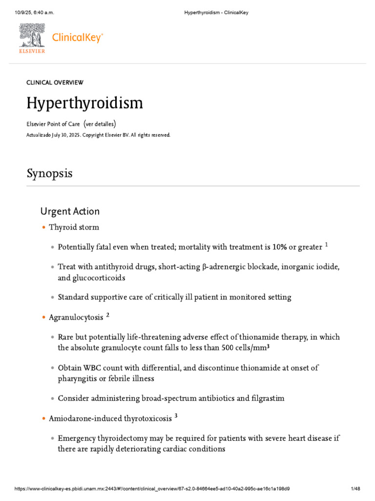 Hyperthyroidism - ClinicalKey | PDF | Hyperthyroidism | Thyroid