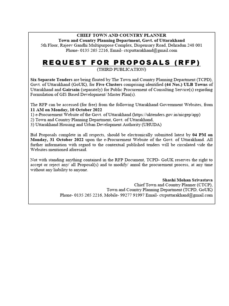 RFP Advertisement 4 | PDF