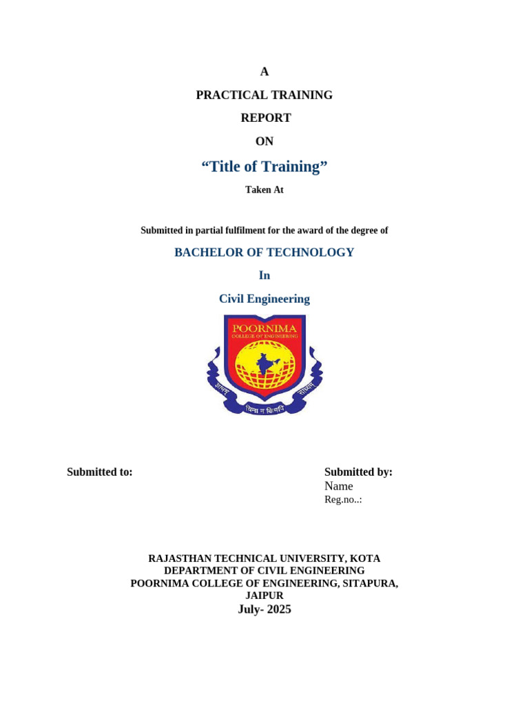 Report Format For PT-PCE-Civil - Updated | PDF