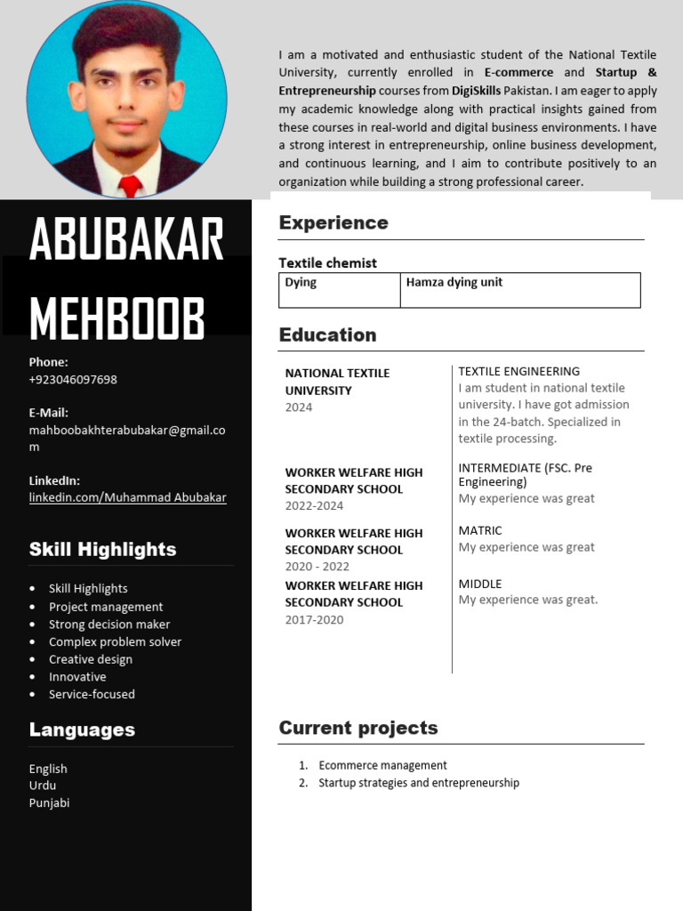 Muhammad Abubakar | PDF | Business