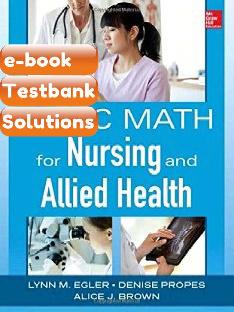 Testbank Basic Math For Nursing and Allied Health Fast Download | PDF ...