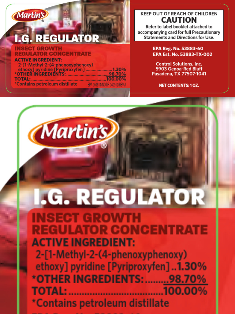 I.G._Regulator_Label4 | PDF | Fly | Waste Management