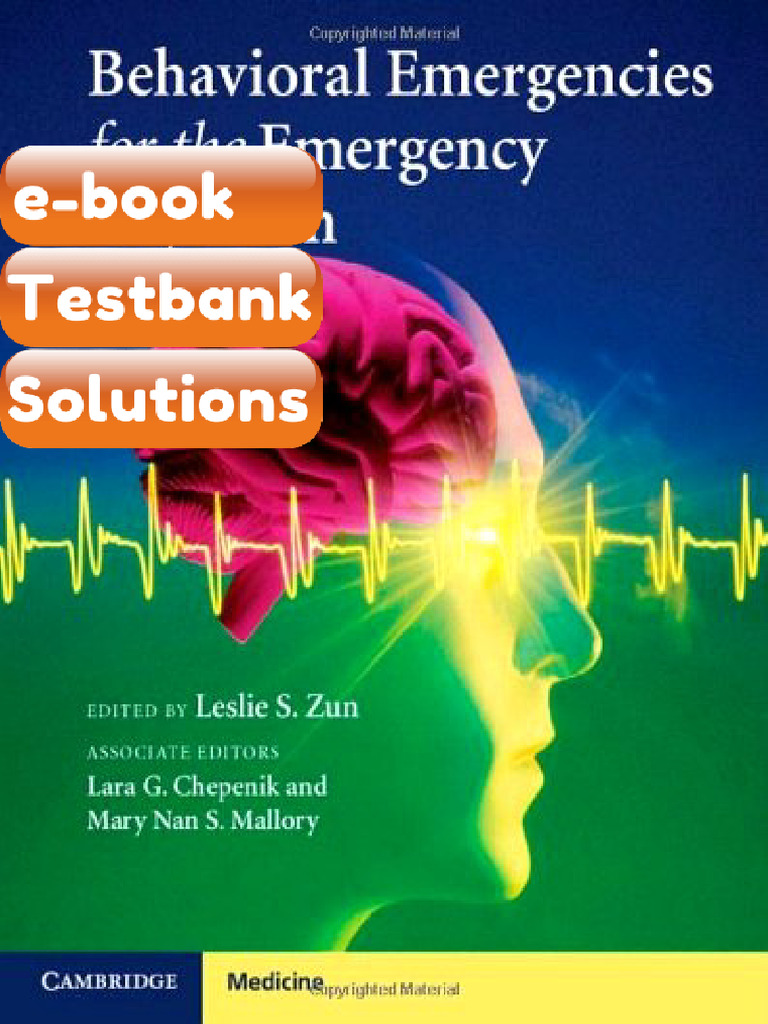 Testbank Behavioral Emergencies For The Emergency Physician Fast ...